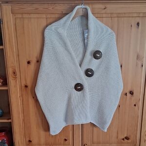 NWT Pure Handknit Cream Woven Scarf Wrap